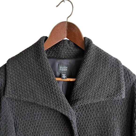 Eileen Fisher Wrap Jacket Size Small Soft Black - Picture 8 of 14